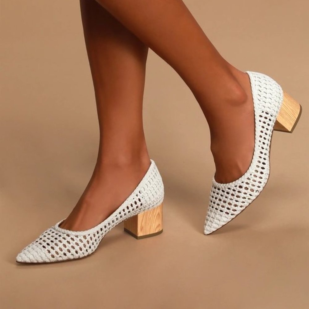 Sole Society Kasmyra Pointed Toe Pump White 7